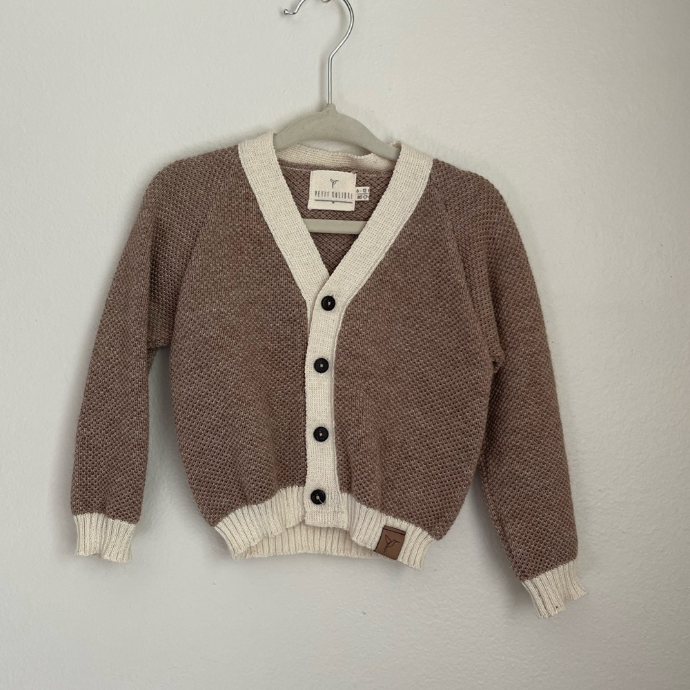 Brown and Cream Kids Cardigan
